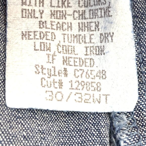 L.A. Blues Women's Blue Denim Pants Size 30/32 Pull-on Elastic Waist High Rise - Picture 7 of 10